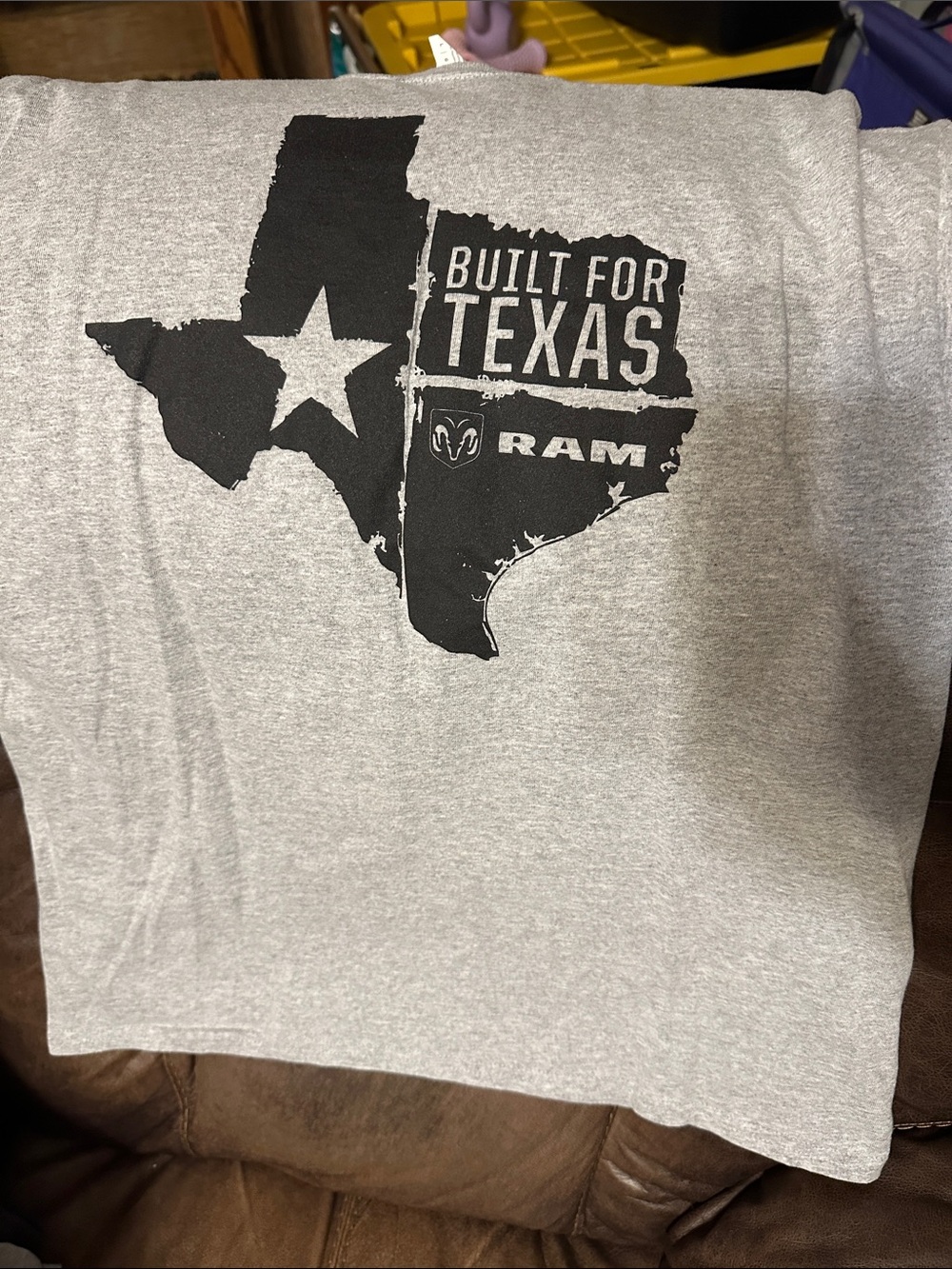 Gildan Gray Built for Texas RAM Short Sleeve Tee